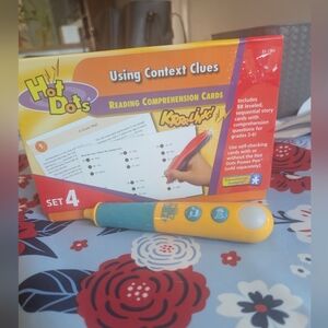 Reading Comprehension Cards Context Clues. Hot Dots Set 4 With Pen. Reading Set